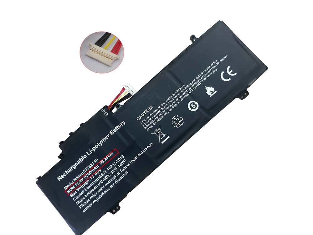 Batería Gateway GWTN141-4 5200mAh 59.28Wh