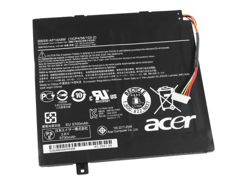 22Whr 5910mAh Batería Acer Iconia Tab 10 A3-A20-K19H A3-A20-K3EF