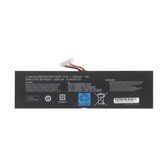 Batería Razer GMS-C40 961TA005F 5000mAh 74Wh - Haga un click en la imagen para cerrar