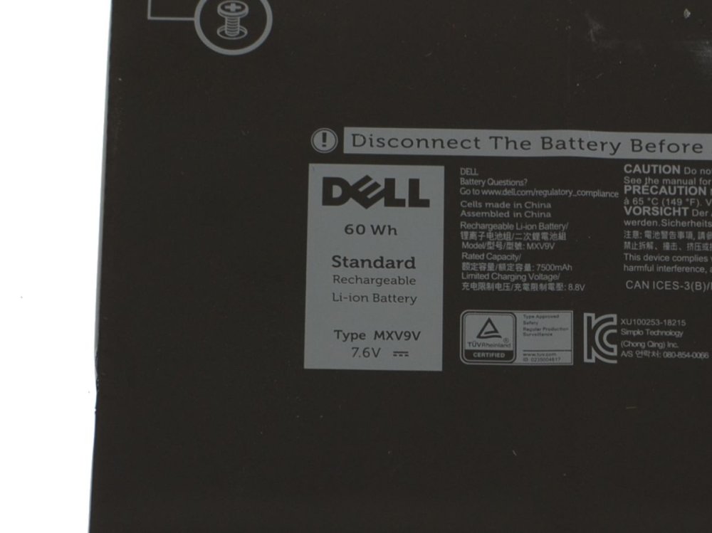 Original 7500mAh 60Wh Batería Dell Latitude 5300 P97G001