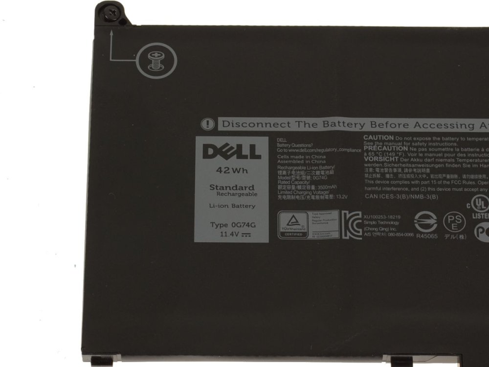 Original 3500mAh 42Wh Batería Dell 2PFPW 8JYHH