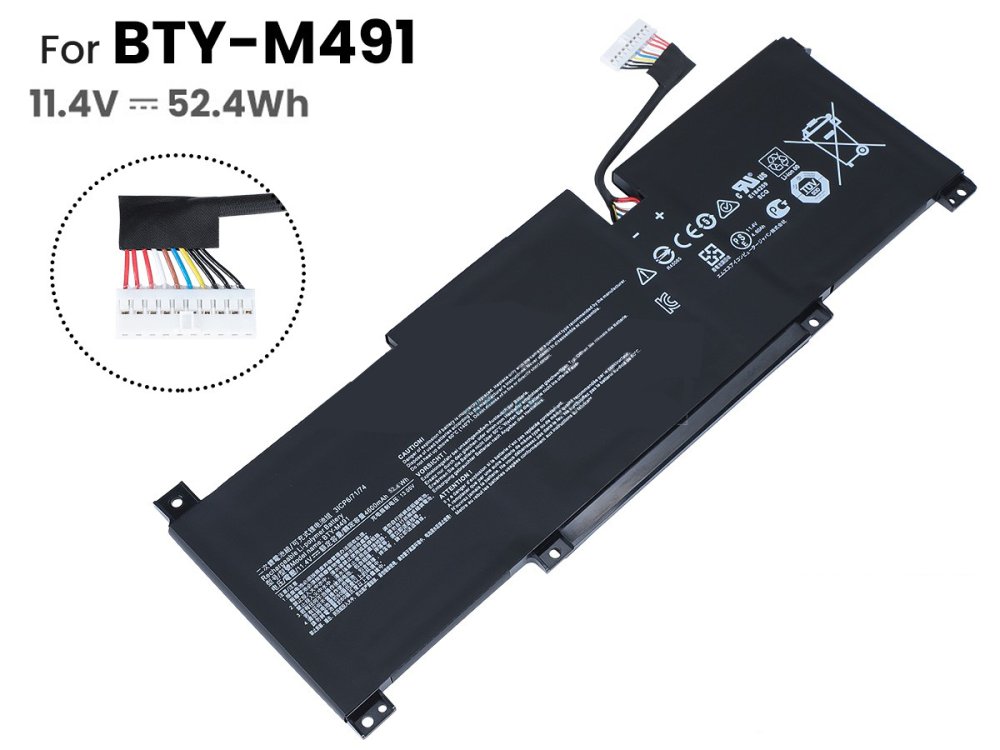 Batería MSI BTY-M491 4600mAh 52.4Wh