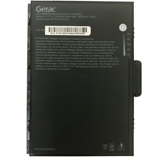 Batería Getac 441129000001 2100mAh 24Wh - Haga un click en la imagen para cerrar