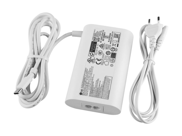 Original 65W USB-C Cargador LG EAD62565305 EAD61856503 AC Adaptador - Haga un click en la imagen para cerrar