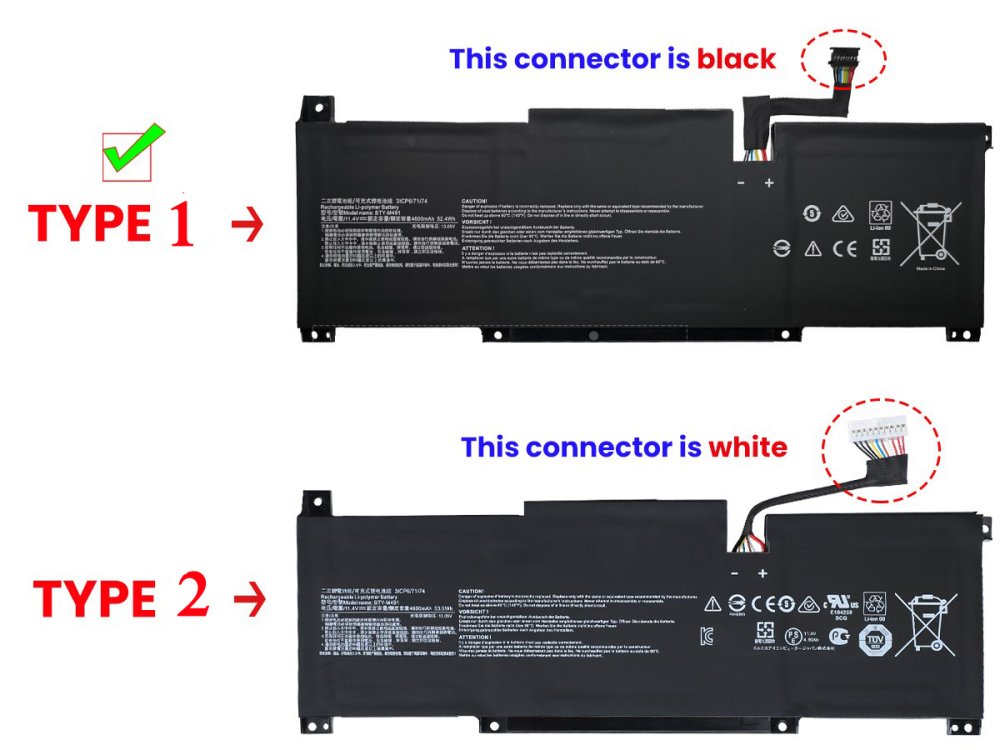 Batería MSI BTY-M491 4600mAh 52.4Wh