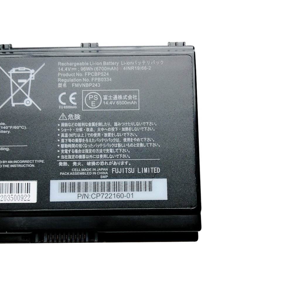 Original Batería Fujitsu 41NR19/66-2 CP722160-01 6700mAh 96Wh