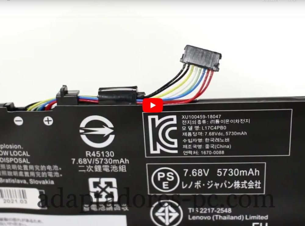 Original 5928mAh 45Wh Lenovo Yoga 530-14IKB 81EK00UQGE Batería