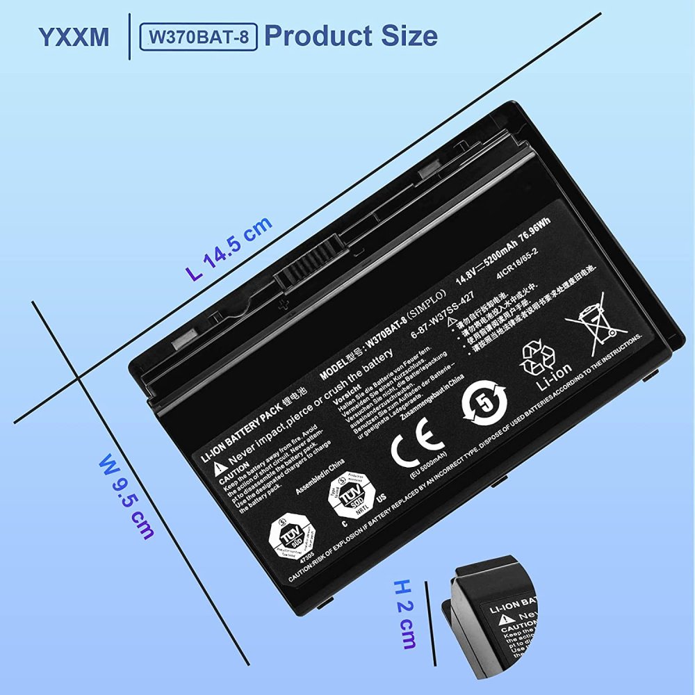 5200mAh Batería Clevo W355SS W355SSQ W355ST