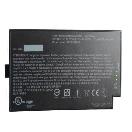 8100mAh 88Wh Media Bay Batería Getac BP3S3P2900 - Haga un click en la imagen para cerrar