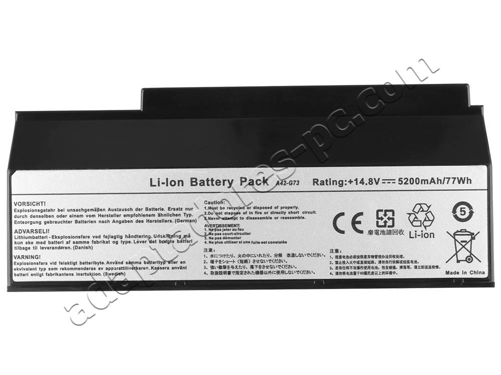 5200mAh Asus G53JW-IX162V Batería