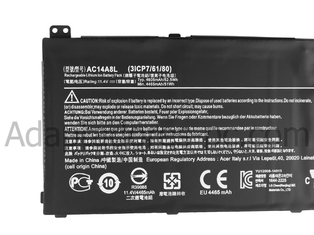 52.5Wh Batería Acer Aspire VX 15 VX5-591G