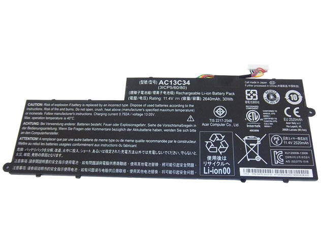 2640mAh Acer Aspire V5-122P-0467 Original Batería - Haga un click en la imagen para cerrar