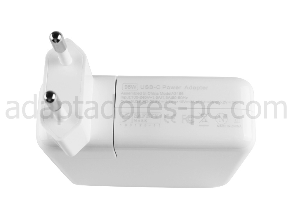 20.5V 4.7A 96W PD Cargador Apple MacBook Pro 13 2020 MWP52MG/A AC Adaptador