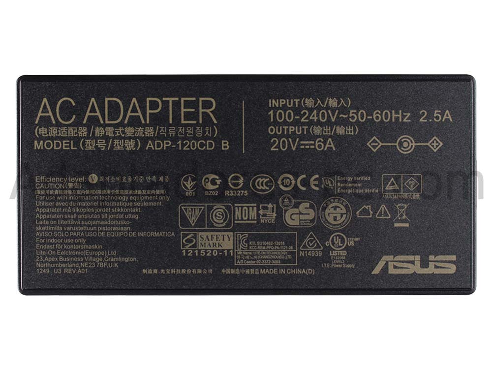 Original Asus A17-120P2A ADP-120VH BB(4.5*3.0mm) AC Adaptador Cargador