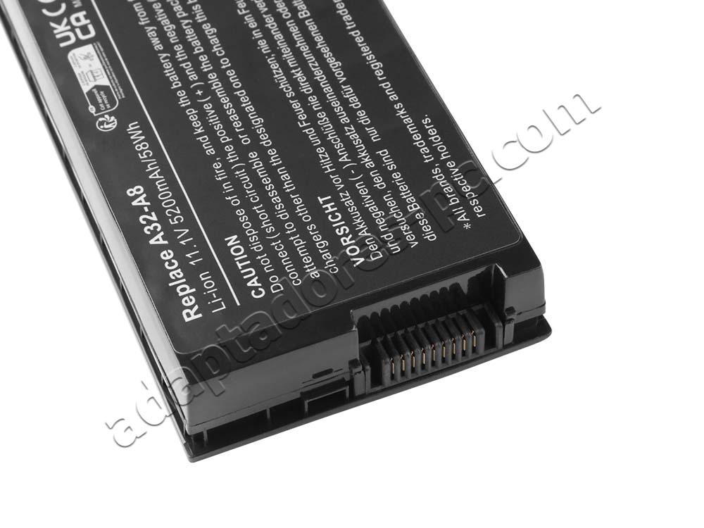 5200mAh 58Wh Batería Asus A8Je A8Jm