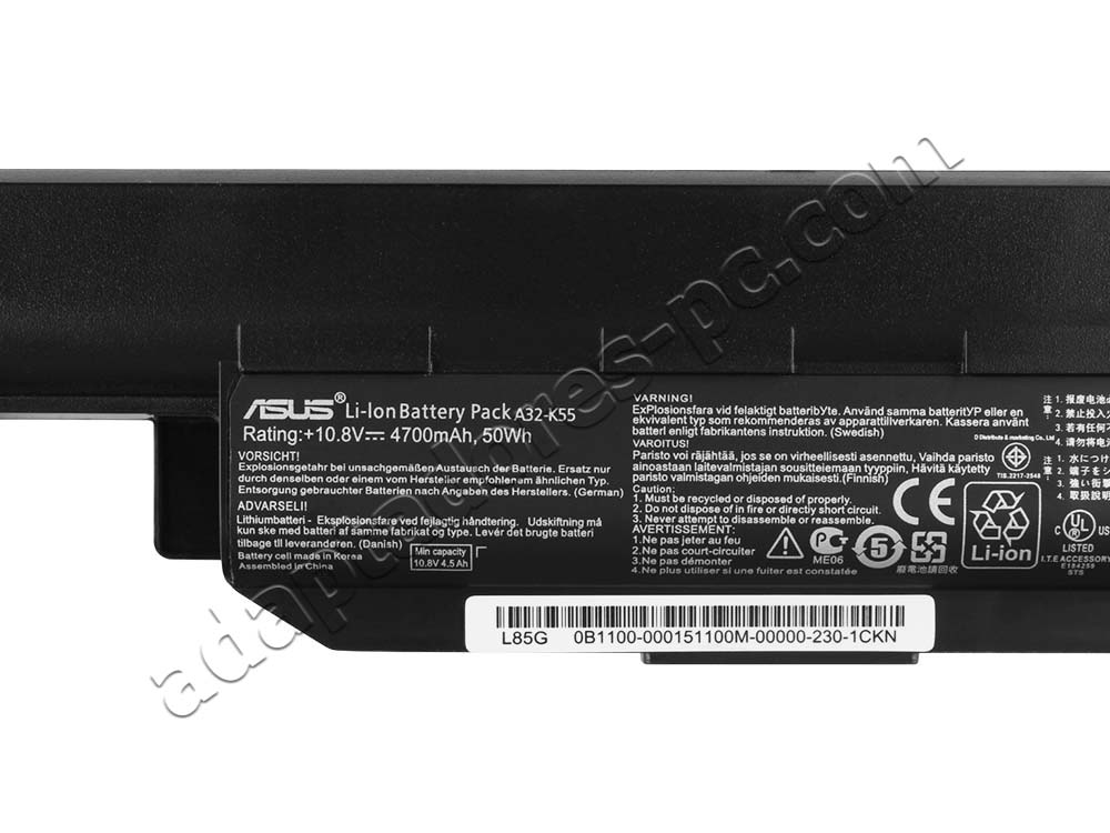 50Whr Asus A45 A45A A45DEA45DR Original Batería