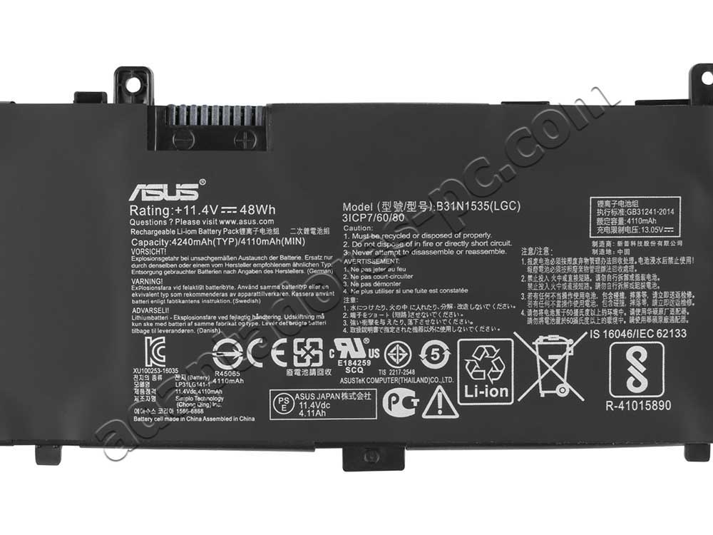 48Wh 4110mAh Original Batería Asus Zenbook UX310UQ-GL055T