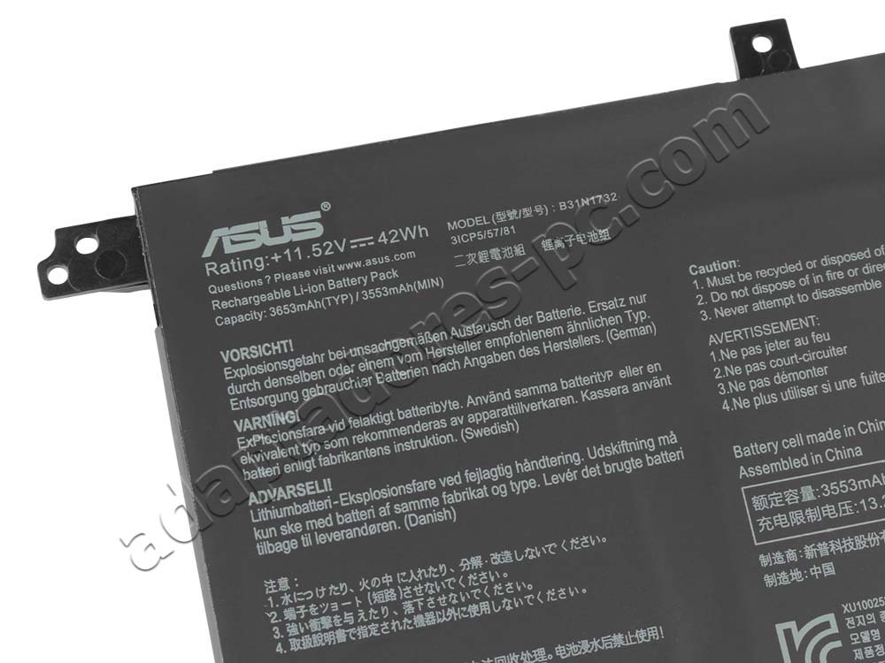 Original Batería Asus X571GT X571GD 3653mAh 42Wh