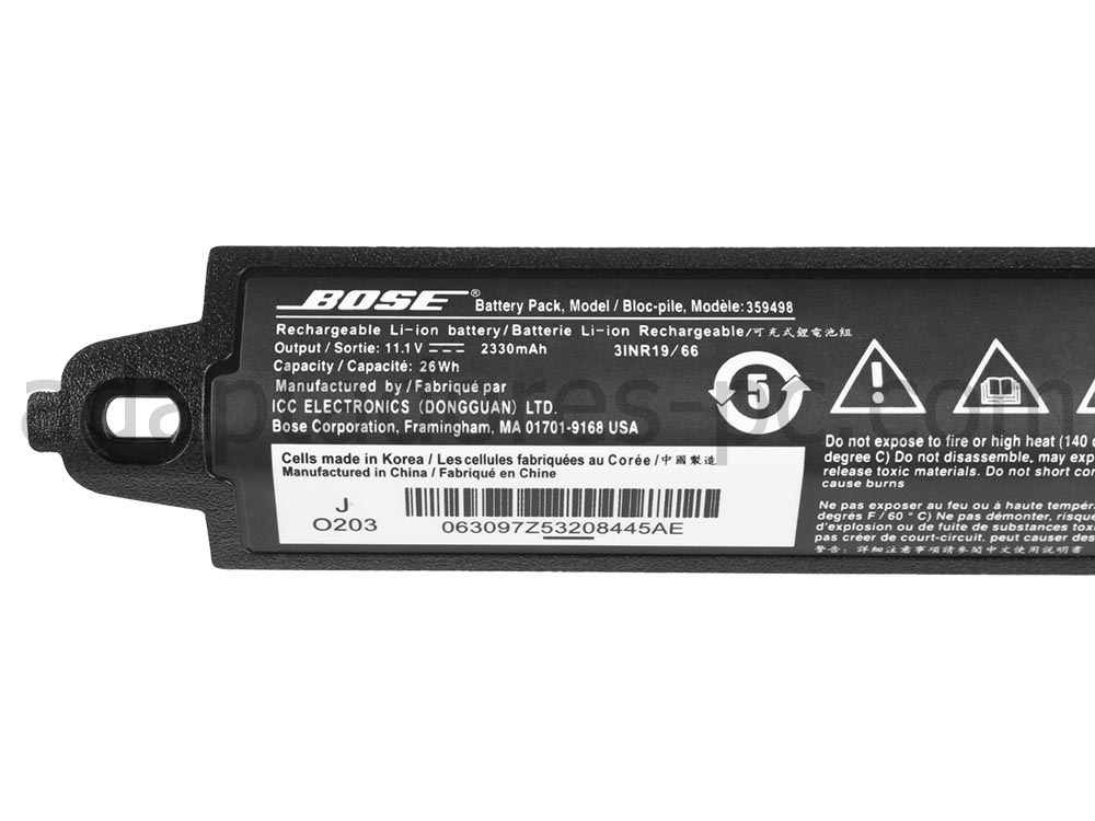 Original 2330mAh 26Wh Batería Bose Soundlink III 330105 330105A