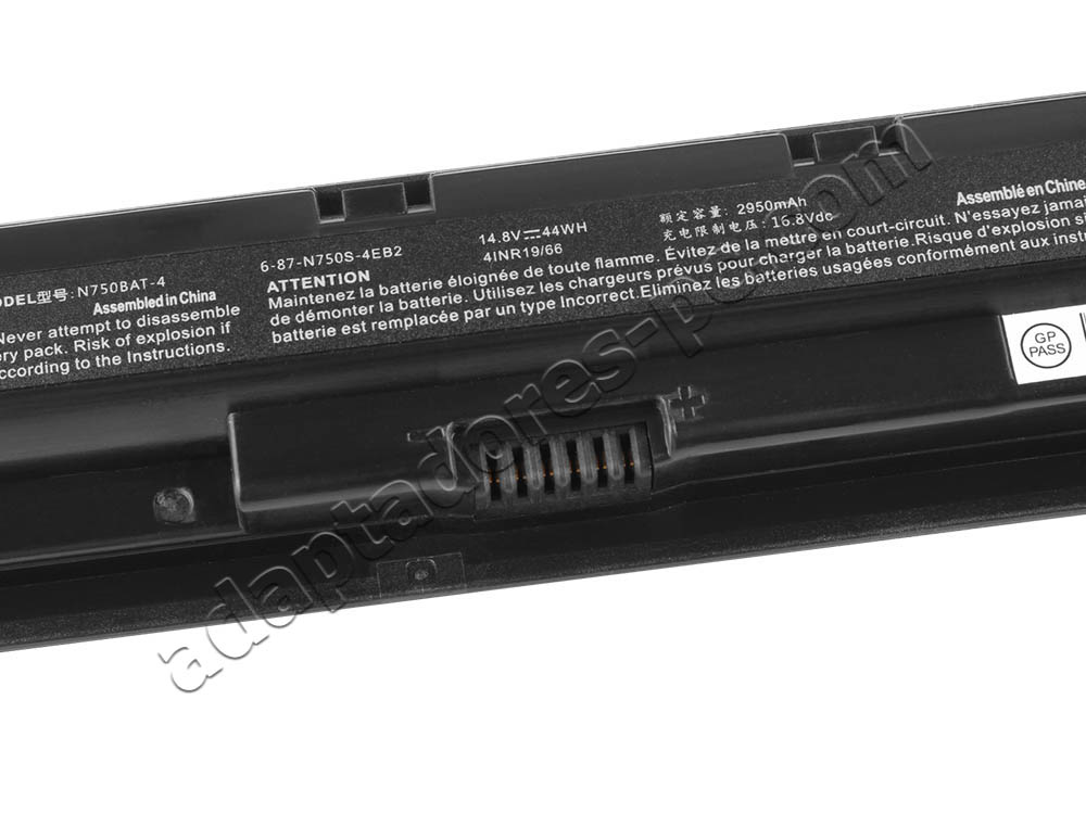 2950mAh 44Wh Batería Clevo 6-87-N750S-3CF2