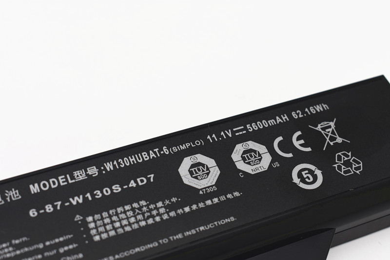 5600mAh 62.16Wh Batería Clevo 6-87-W130S-4D71