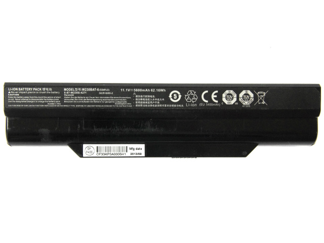 Batería Clevo 3ICR18/65/-2 5600mAh 62.16Wh