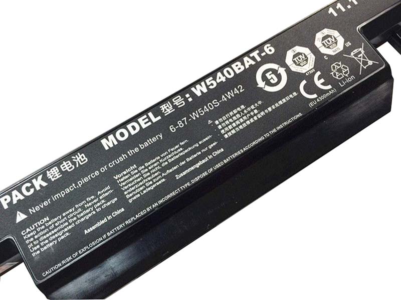 4400mAh 48.84Wh Batería Clevo 3ICR19/65-3 LICR19/66-2