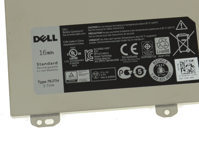 Original Batería Dell 07KJTH 0J6PX6 29TVH 7KJTH 4320mAh 16Wh