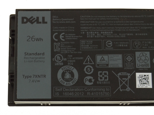 Original 26Wh Batería Dell Latitude 12 7212 T03H002