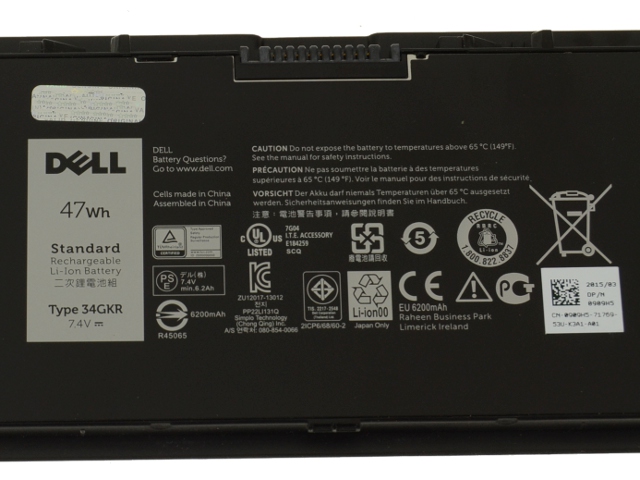 47Whr Dell Latitude E7440 P40G Original Batería