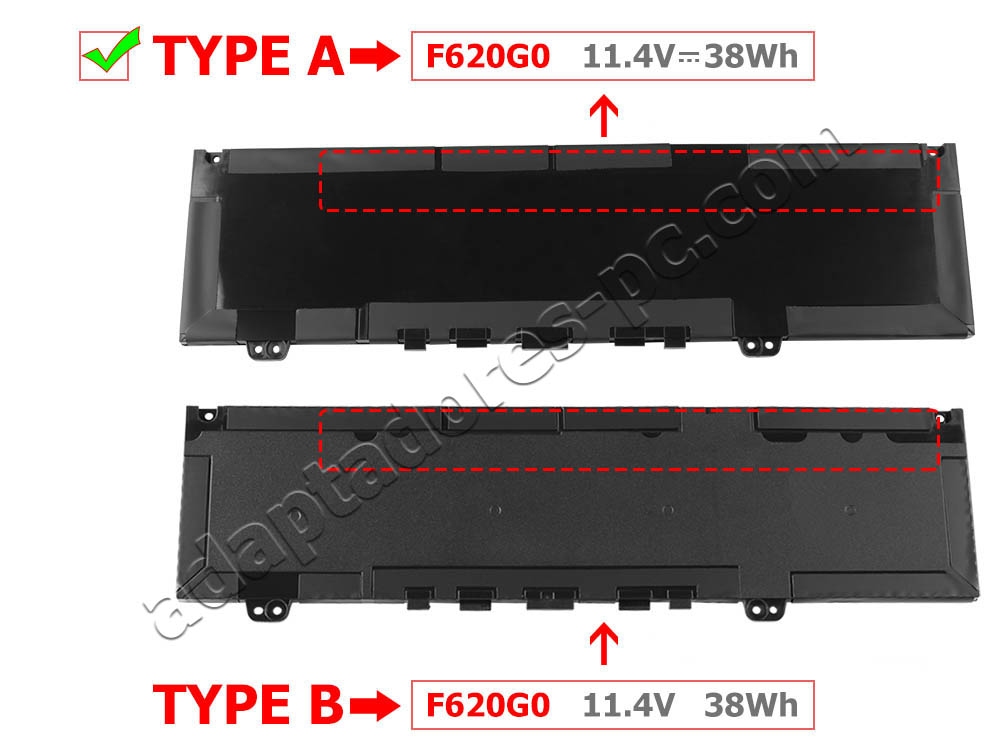 38Wh Original Batería Dell F62G0 0F62G0 RPJC3