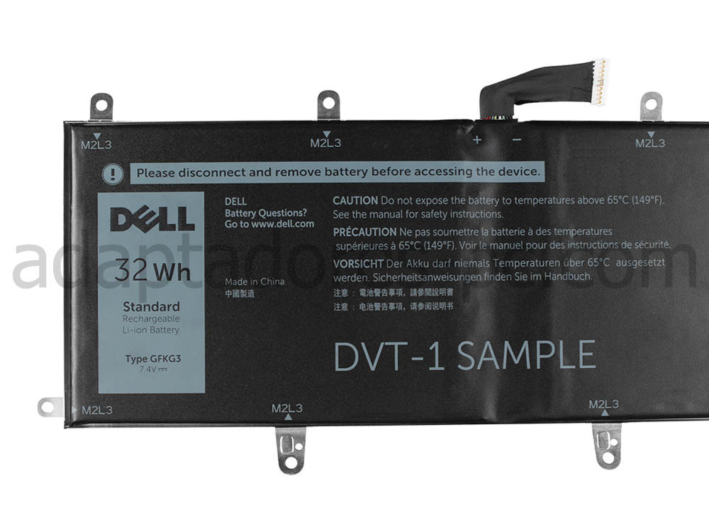 Original 32Wh Batería Dell Venue 10 Pro 5056 10Pin