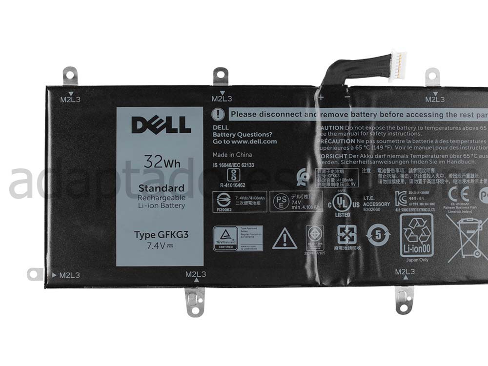 Original 32Wh Batería Dell Venue 10 Pro 5056