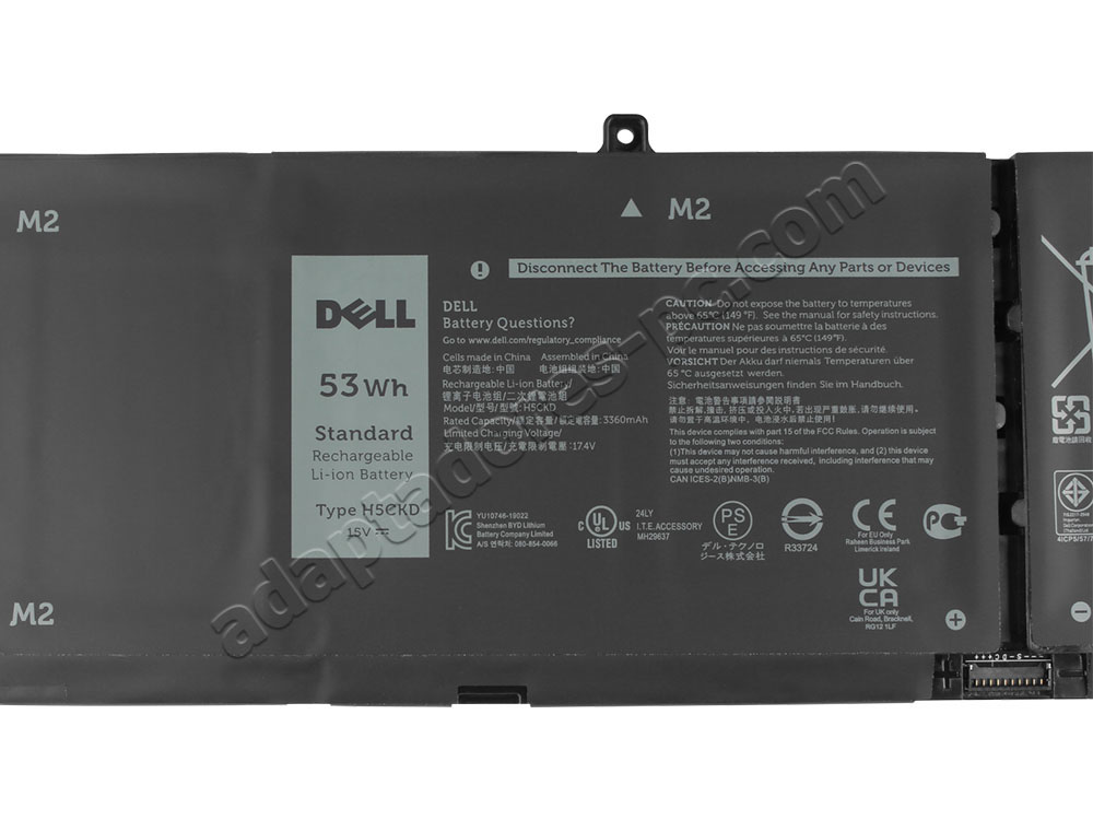 Original 3530mAh 53Wh Batería Dell Inspiron 14 5405