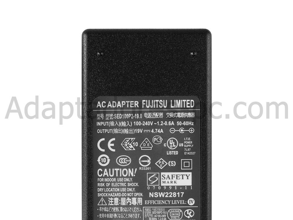 Original 90W AC Adaptador Cargador Fujitsu ADP-90SB AD FPCAC62w