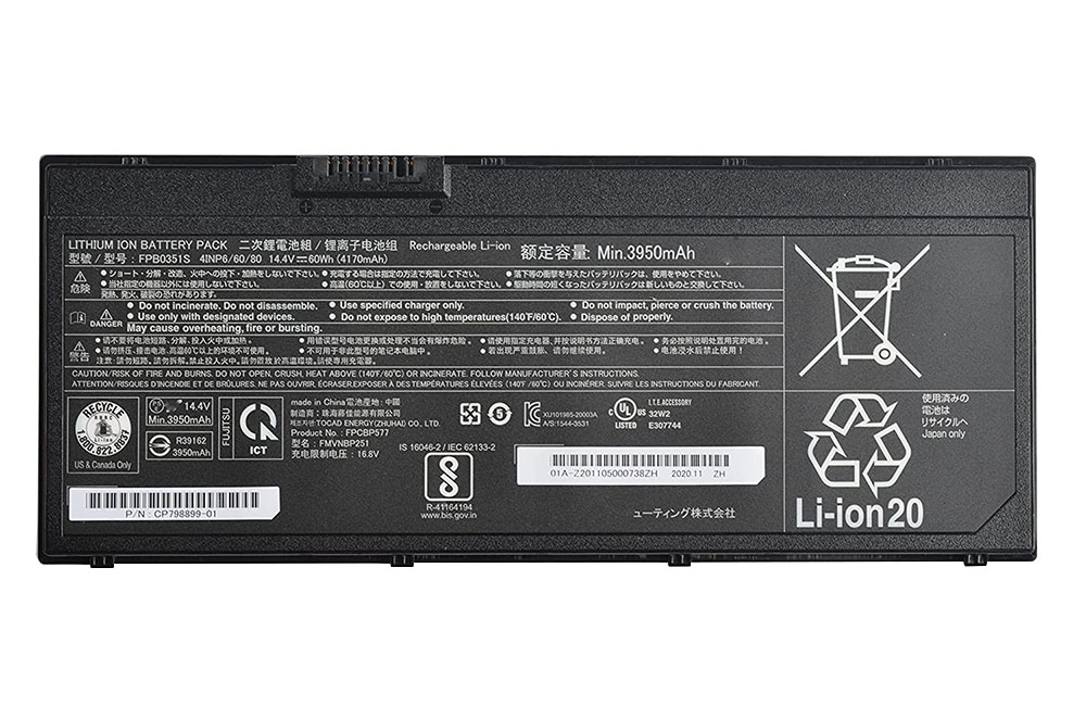 Batería Fujitsu FPB0351S FPCBP577 4170mAh 60Wh