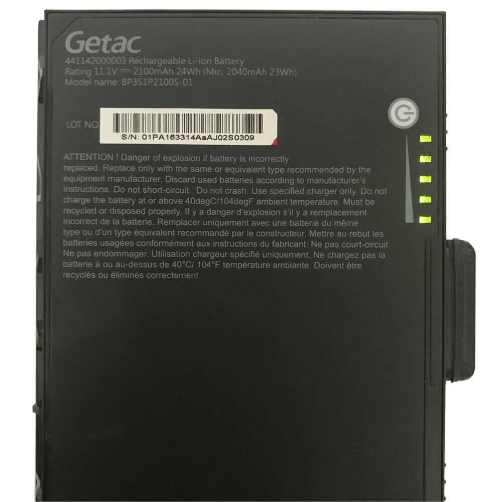 Batería Getac BP3S1P2100S-01 2100mAh 24Wh