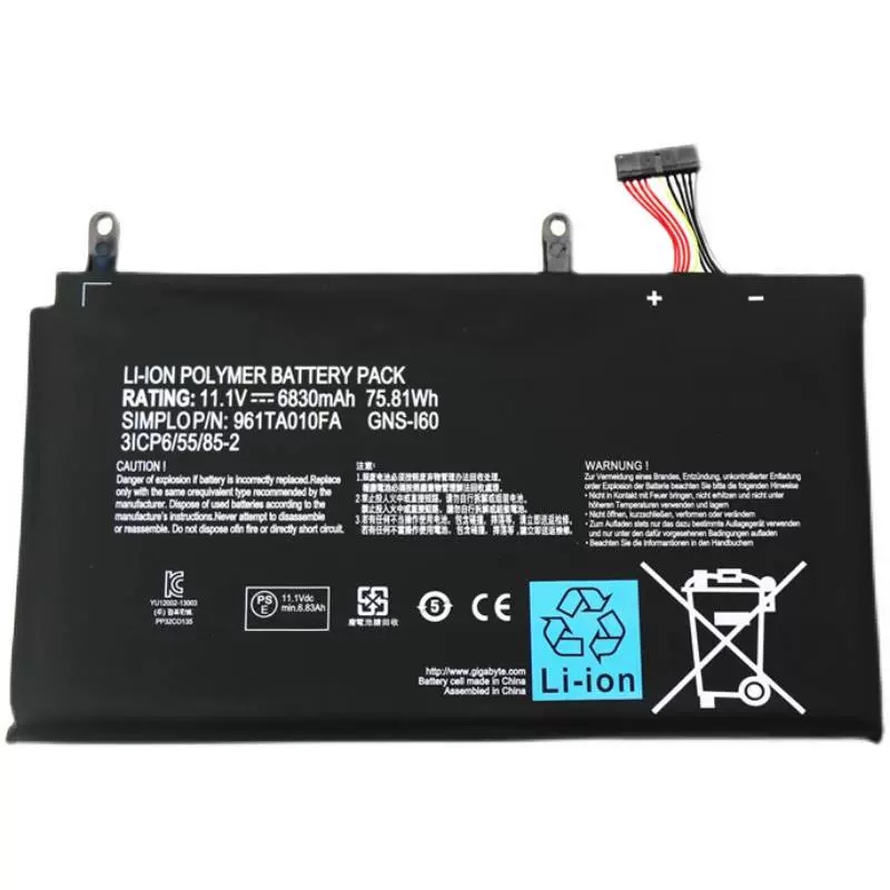 Original Batería Gateway P37X V6 6830mAh 75.81Wh