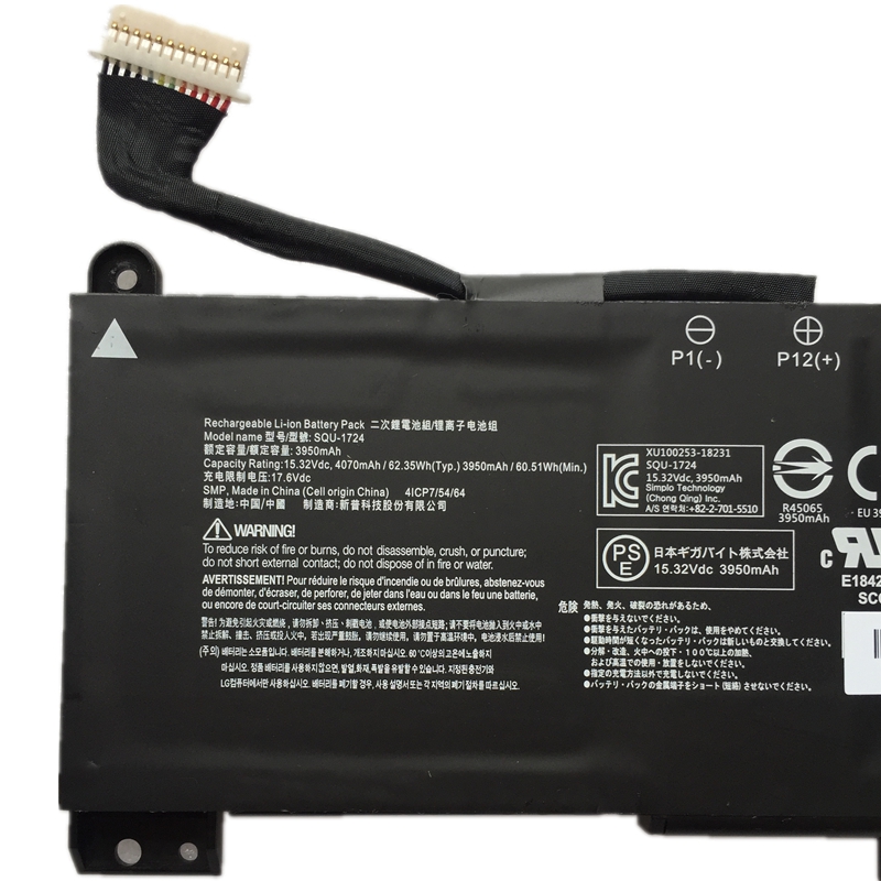 Original Batería Gigabyte 3ICP7/54/64 4070mAh 62.35Wh