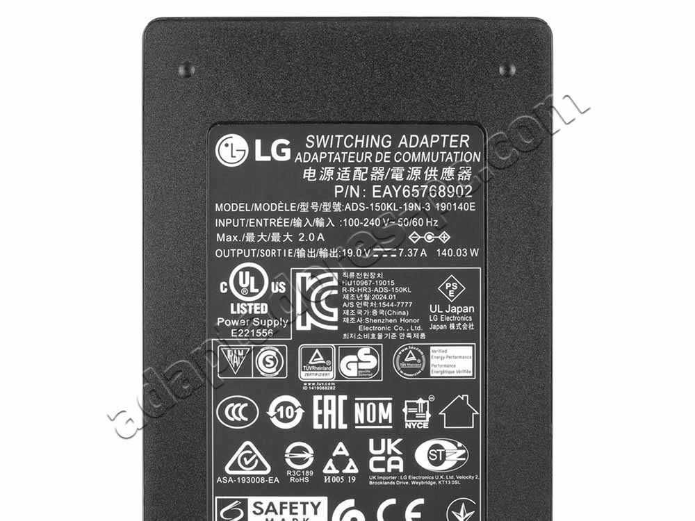 140W AC Adaptador Cargador LG All-in one PC XPION 27V740