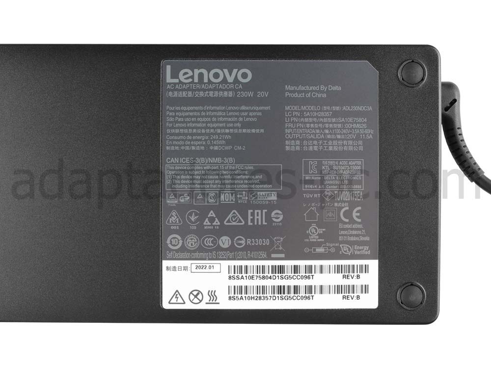 230W Original Adaptador Cargador Lenovo ThinkPad W700 2753