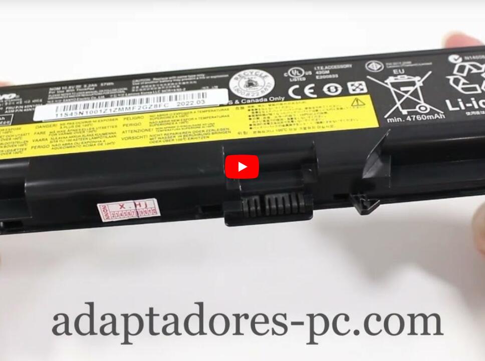 Original 5200mAh 57Wh Batería Lenovo ThinkPad W520 4249