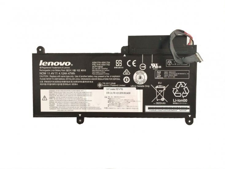 47Whr Batería Lenovo 45N1754 45N1755 45N1756 45N1757 - Haga un click en la imagen para cerrar