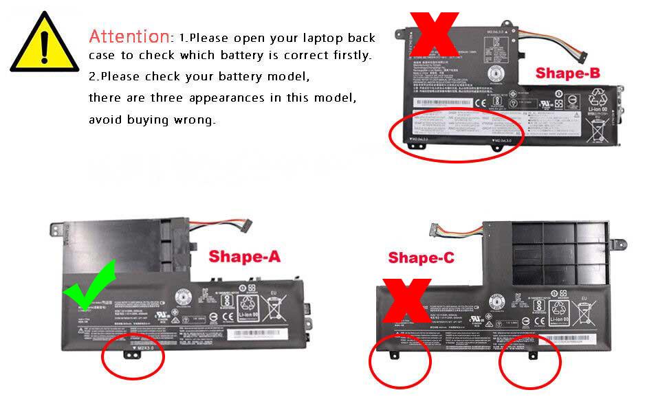 Original 4050mAh 30Whr Lenovo Ideapad 520S-14IKB 80X2 Batería