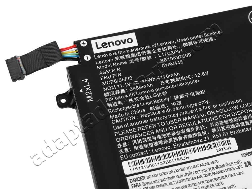 Original 4050mAh 45Wh Batería Lenovo 01AV445