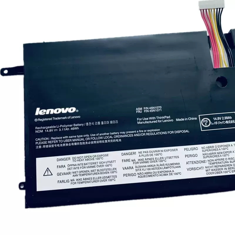 46Whr Lenovo 45N1070 45N1071 Original Batería