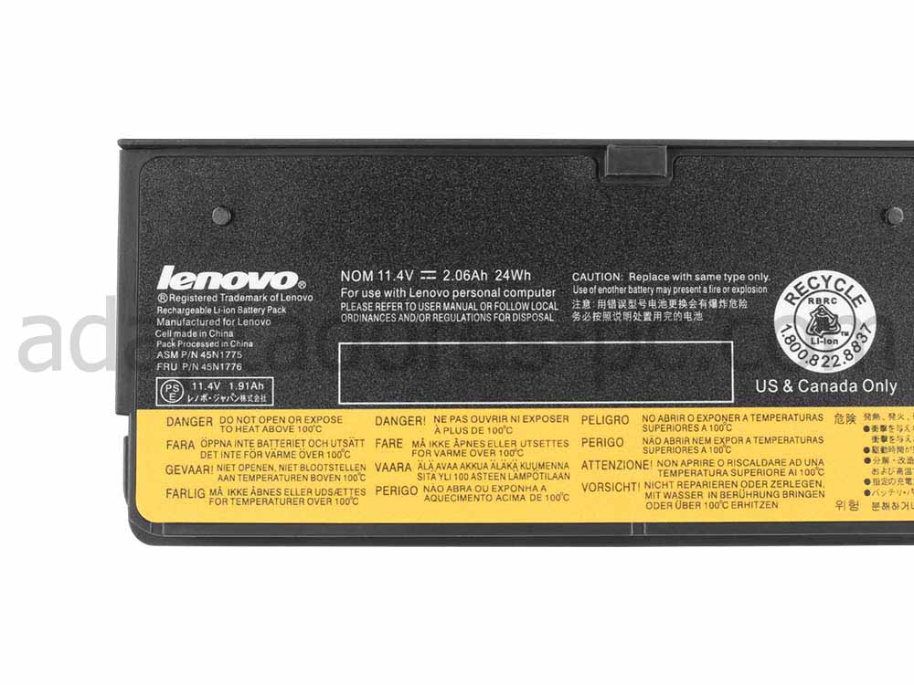 24Whr 3 Célula Batería Lenovo thinkpad W550S 20E1 20E2