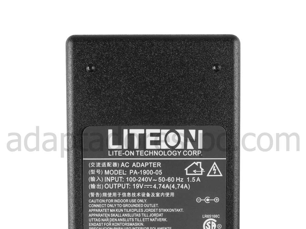 Original 90W Acer Delta Liteon PA-1900-04 AC Adaptador Cargador