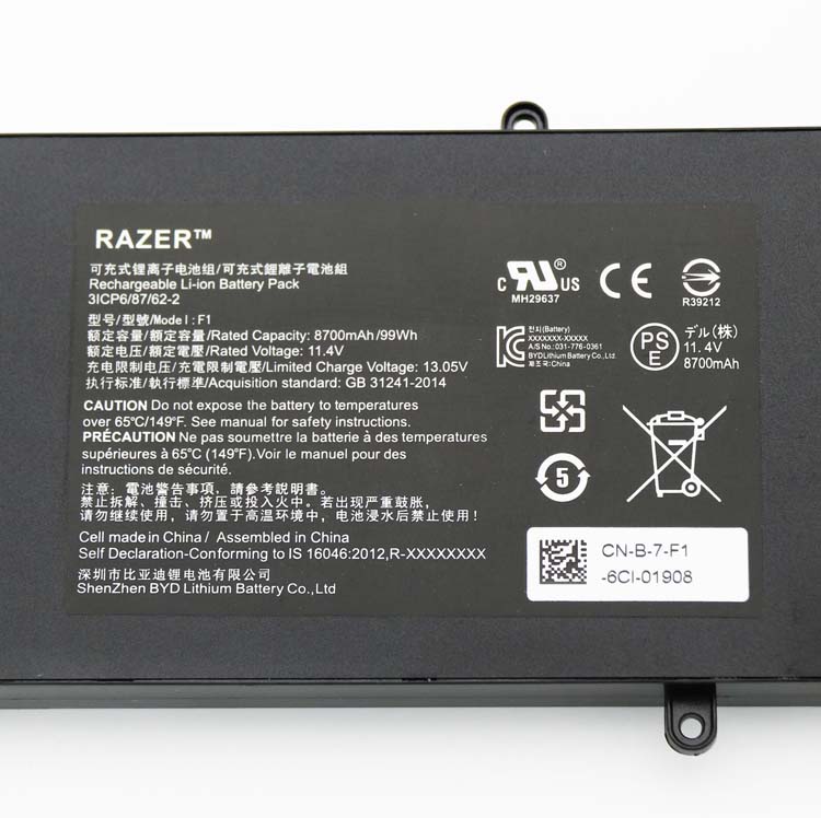 Original Batería Razer 3ICP6/87/62/2 8700mAh 99Wh