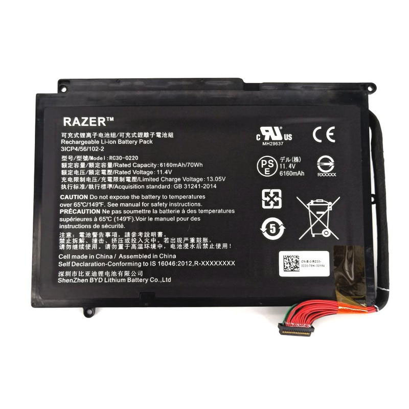 Original Batería Razer 3ICP4/56/102-2 6160mAh 70Wh